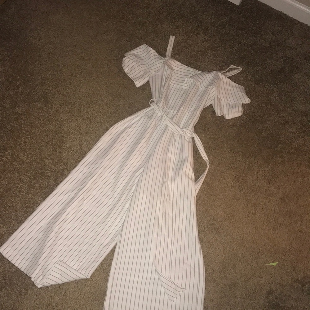 Wide leg romper